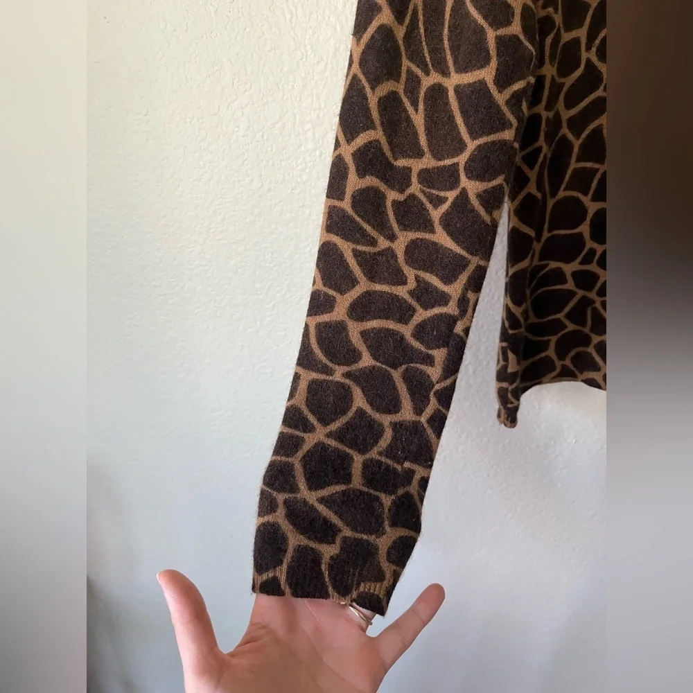 Vintage Causal Corner Giraffe Lambswool & Rabbit Fur Sweater Women Size S - Picture 3 of 13